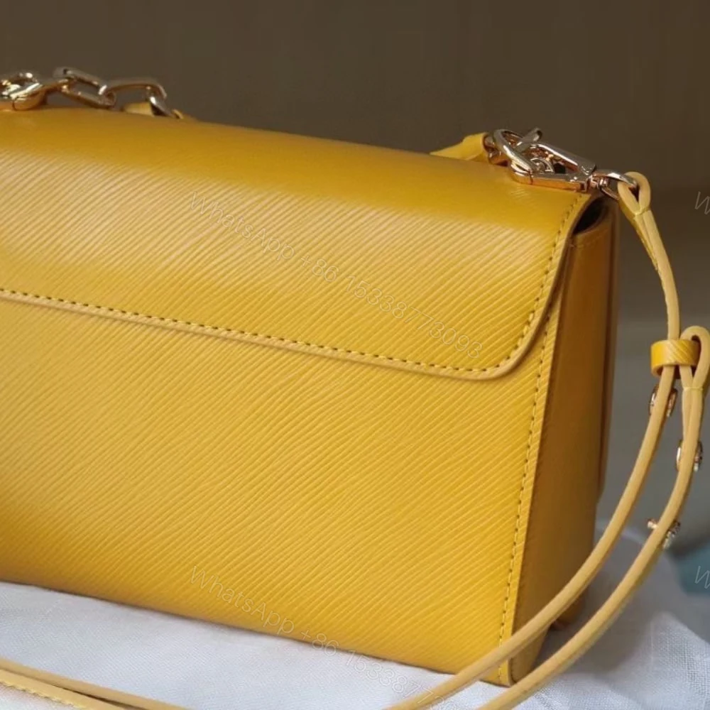 View 5 of Louis Vuitton LV Twist MM Handbag Sunflower Yellow 23Cm