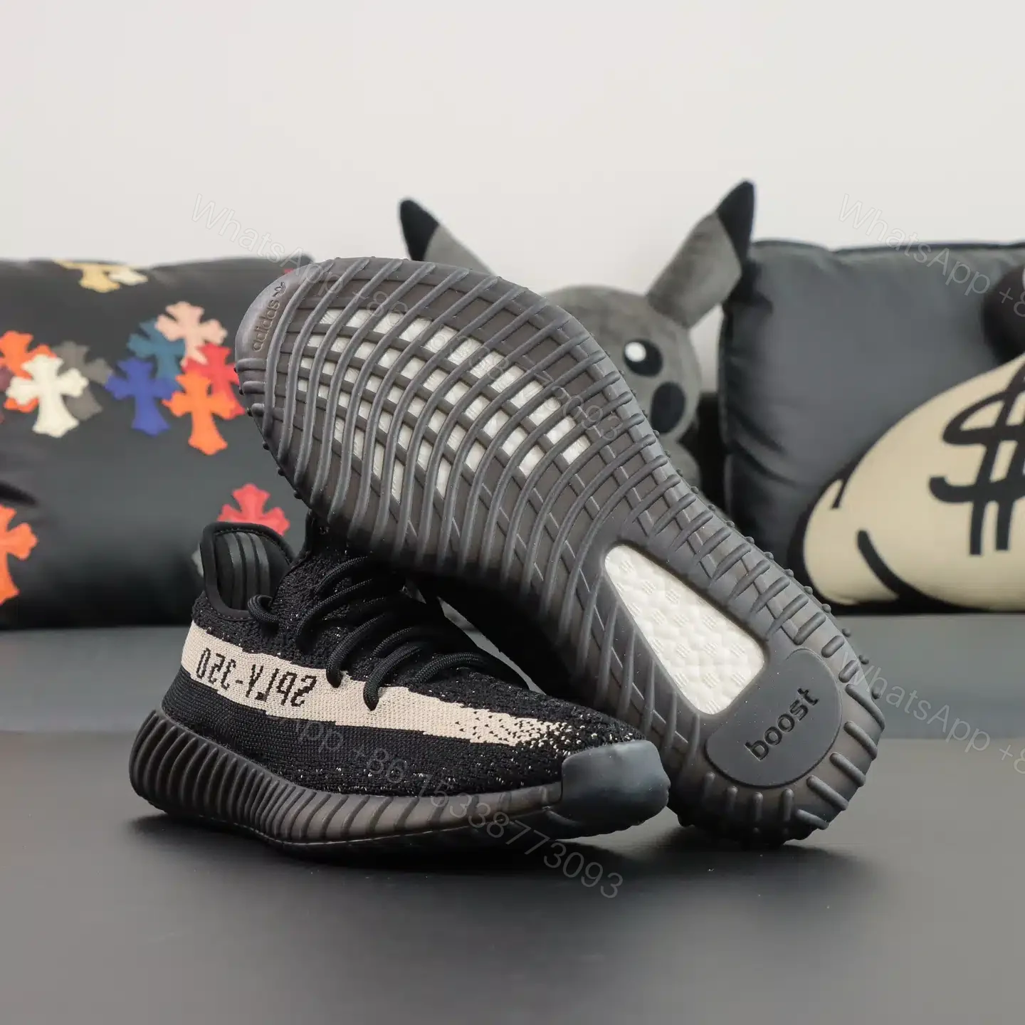 View 3 of Adidas Yeezy Boost 350 V2 Core Black White Reps