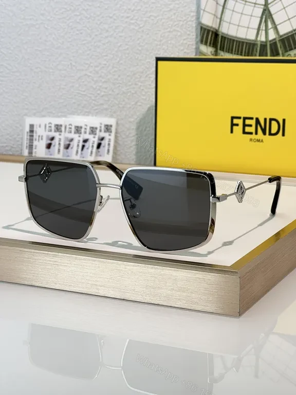 View 5 of Bold Pattern Luxury Sunglasses: Fendi-Inspired GoldFrames