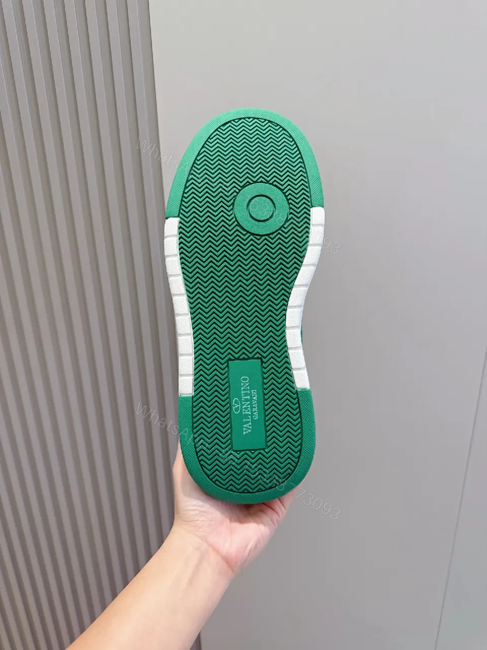 View 9 of Green & White Leather Sneakers | Luxury Casual Comfort
