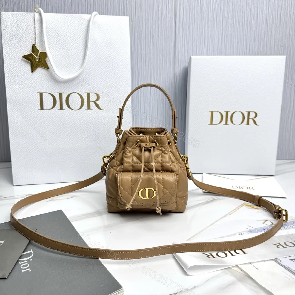 Warm Quilted Bucket Bag - Gold Hardware Everyday Luxury — view 1