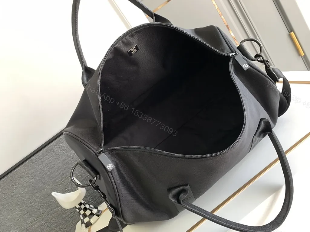 View 5 of Lux Black Weekend Duffle: Chanel-Inspired Signature Detail, Carry-On