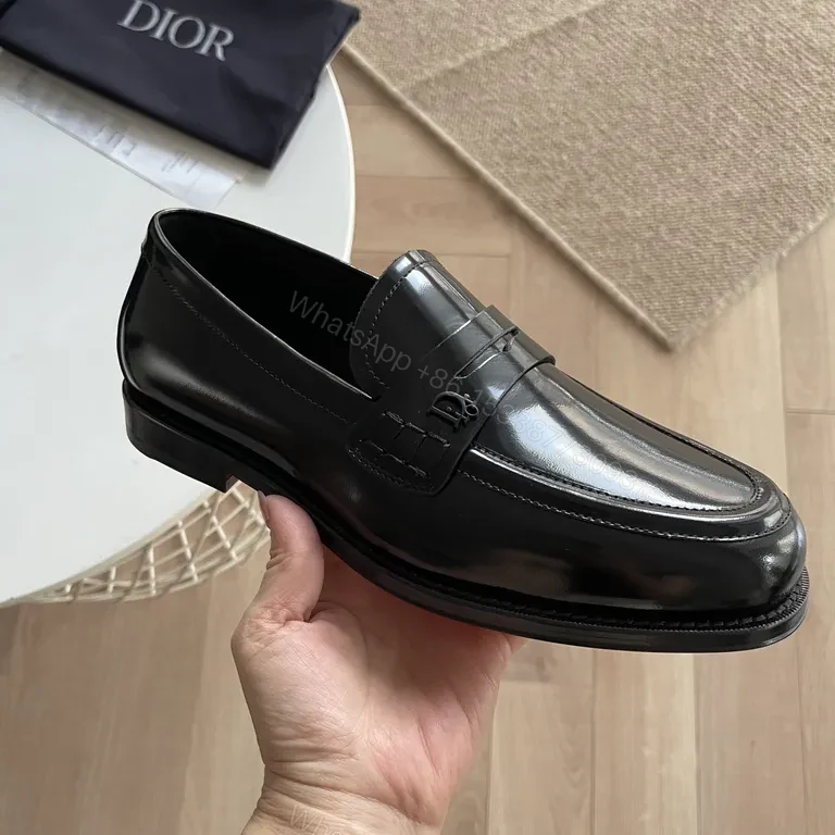 View 6 of Mirror-Gloss Patent Loafer: Dior-Comfort, Sleek Shine Loafer