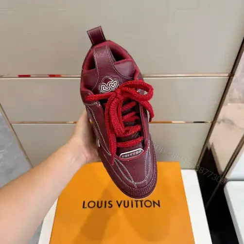 View 2 of LOUIS VUITTON SKATE SNEAKERS IN BORDEAUX RED – LSVT326