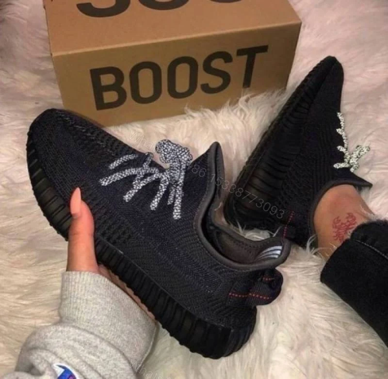 View 3 of First Copy Black Reflective Men’s Sneakers Premium Sports Running Shoes