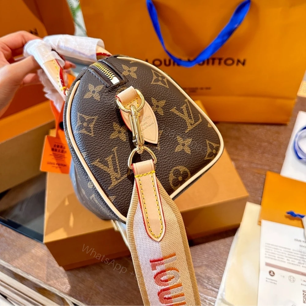 View 7 of Louis Vuitton Speedy Bandoulière 20 Bag Pink Strap 20Cm M46222