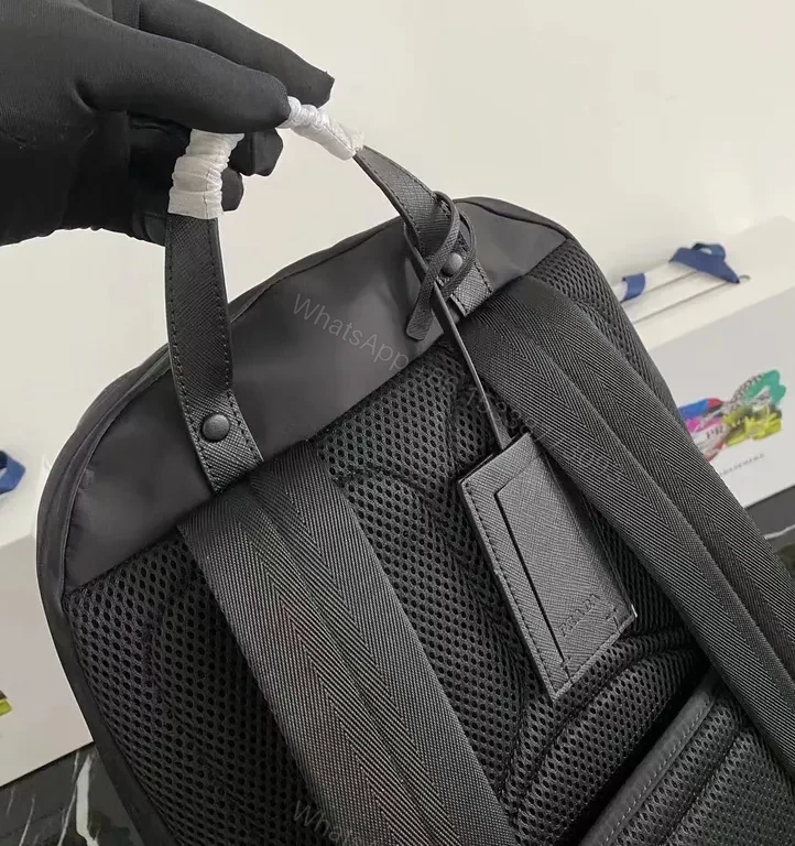 View 7 of Graphite Nylon Sleek Tote-Backpack: Subtle Prada-Inspired Luxury