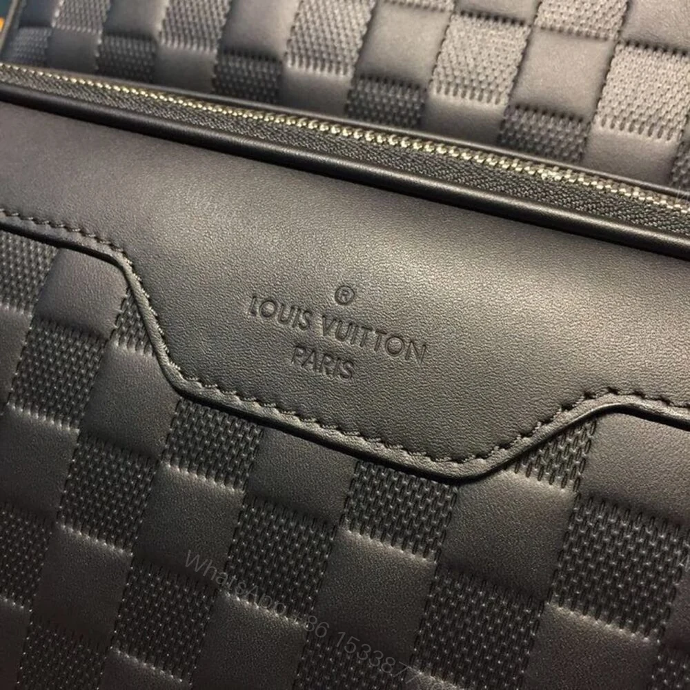 View 8 of Louis Vuitton Campus Backpack Damier Infini Onyx Silver 39Cm LV N40306