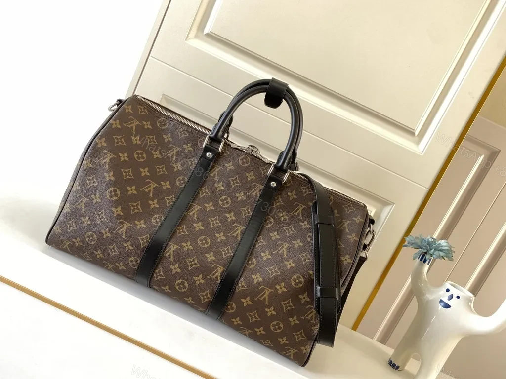 View 5 of Monogram City Carryall: Luxe LV Canvas Travel Duffle