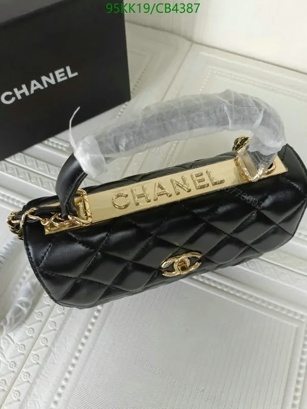 View 6 of Chanel Flap Bag with Top Handle – Lambskin & Gold-Tone Metal