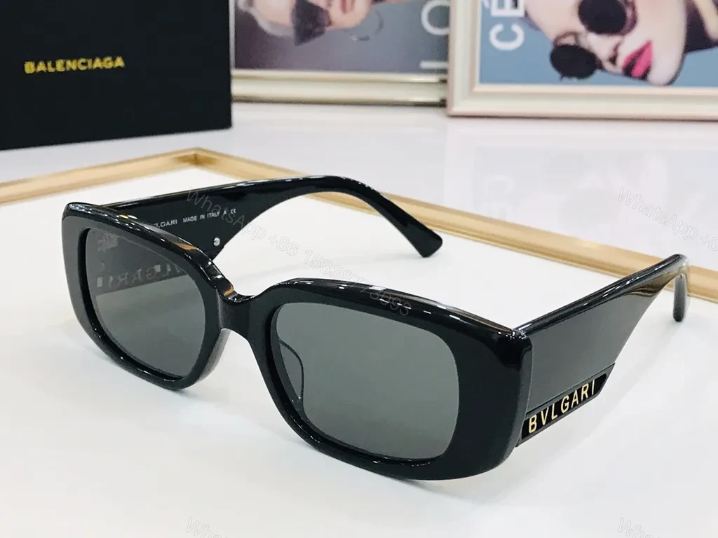 View 6 of BVLGARI Luxe Frames: Oversized Black Acetate Sunglasses