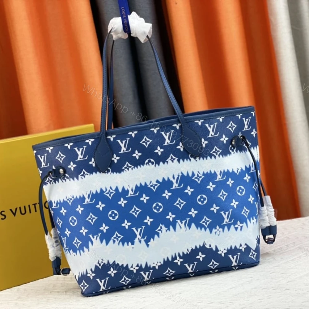 View 4 of Louis Vuitton Neverfull MM Monogram Escale Blue 31Cm