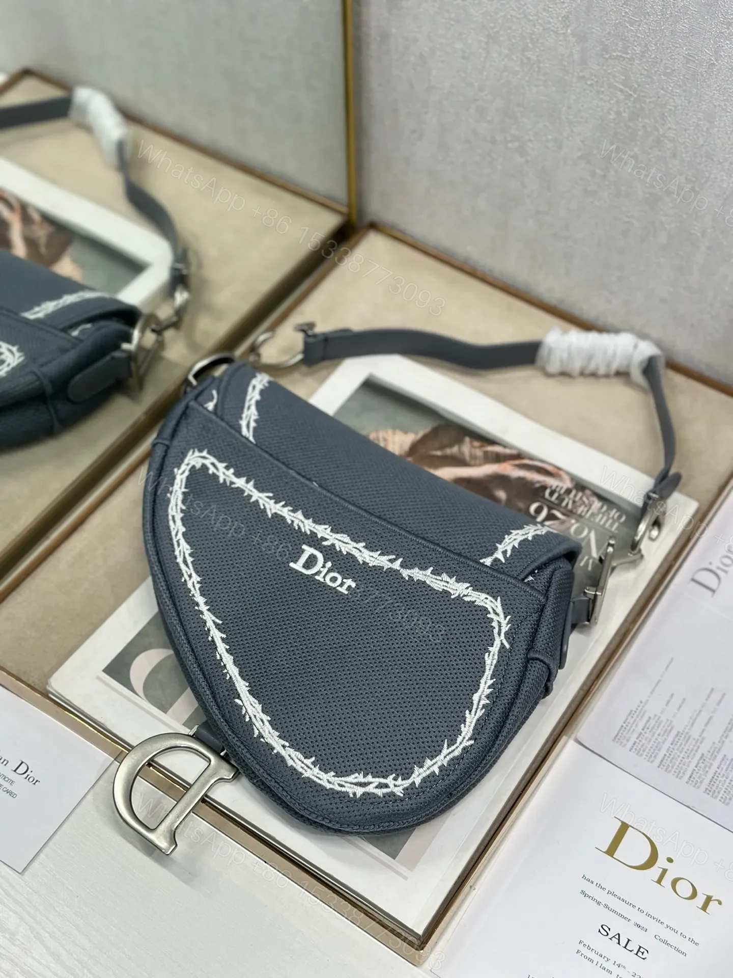 View 6 of Christian Dior Saddle Bag “Les Fleurs du Mal”