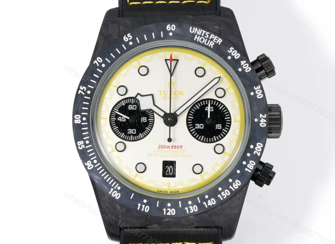 View 2 of Tudor R29 Biwan Series Yellow & Black Carbon Strap Limited Edition 42MM Premium M7937KN-0001