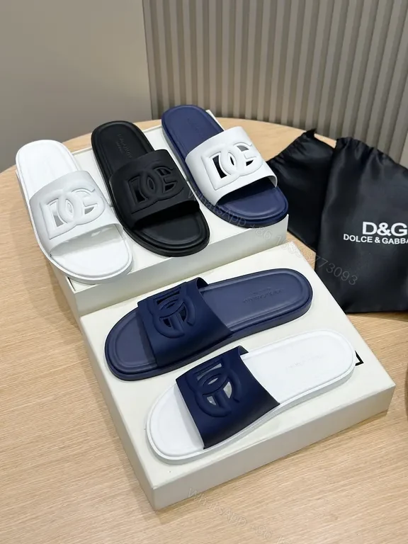 View 2 of Dolce & Gabbana Black Logo Slide: Effortless Comfort