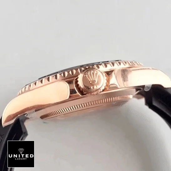 View 9 of Rolex Yacht-Master 40 116655 SATS Rose Gold Automatic Rubber Black Dial Replica