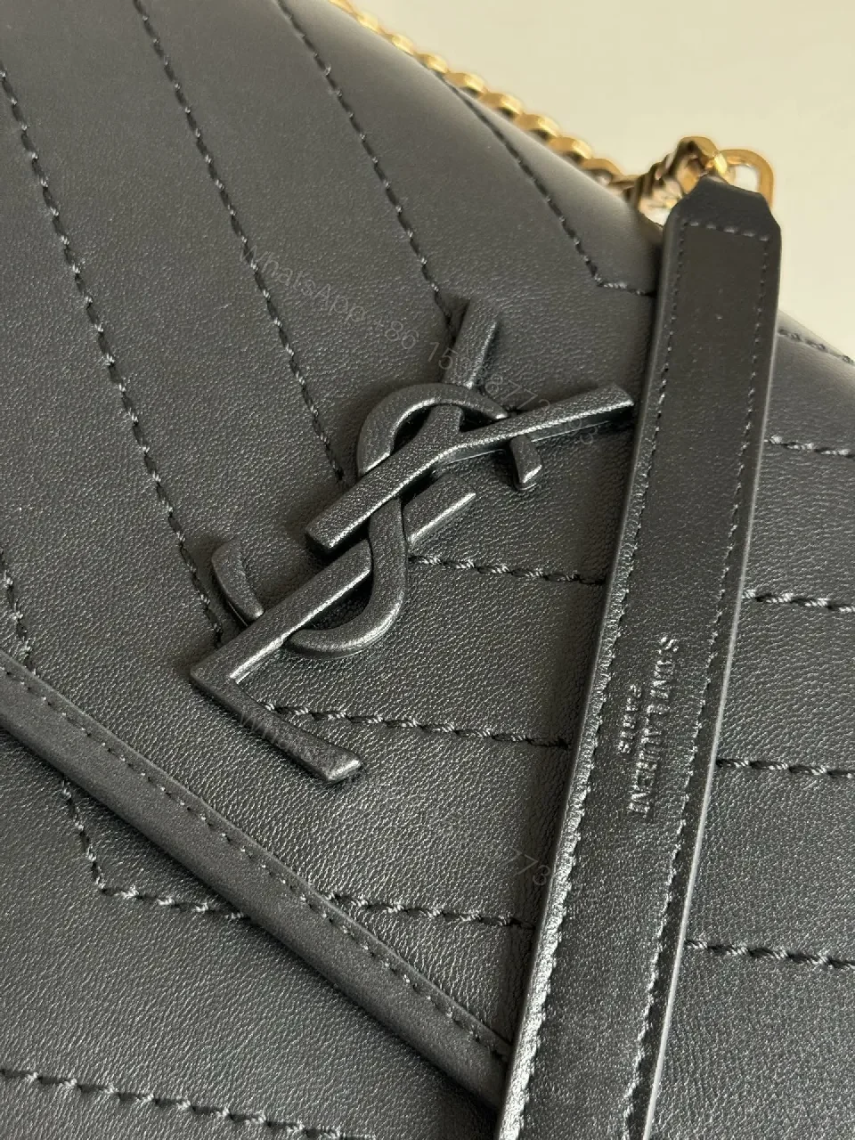 View 2 of Quilted Leather Crossbody Bag, Classic Black, Minimalist Luxe