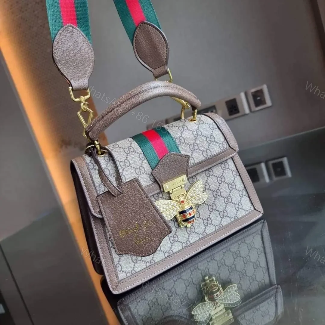 View 5 of Gucci Queen Margaret Leather Handbag