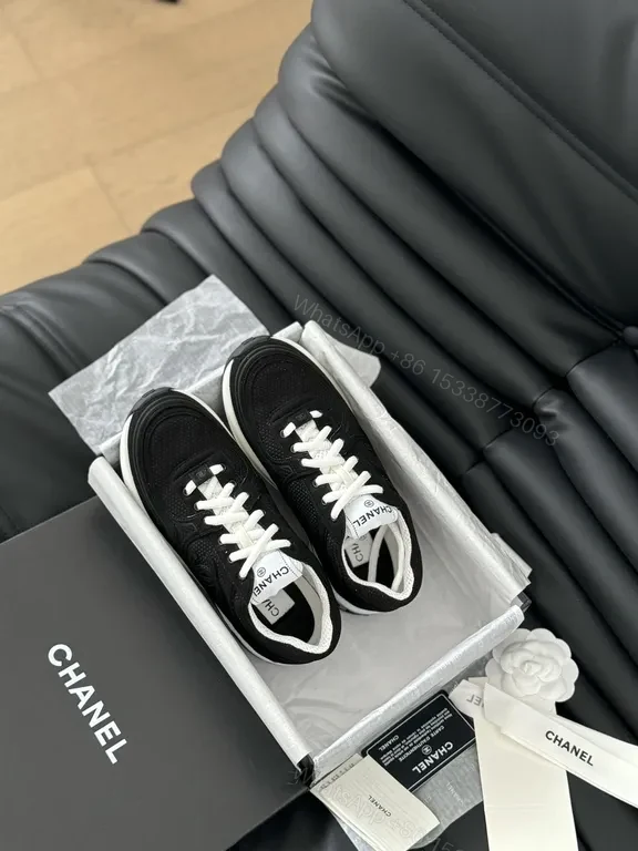 View 2 of Chanel-Inspired Comfort High-Tops: Luxe Minimal Sneakers