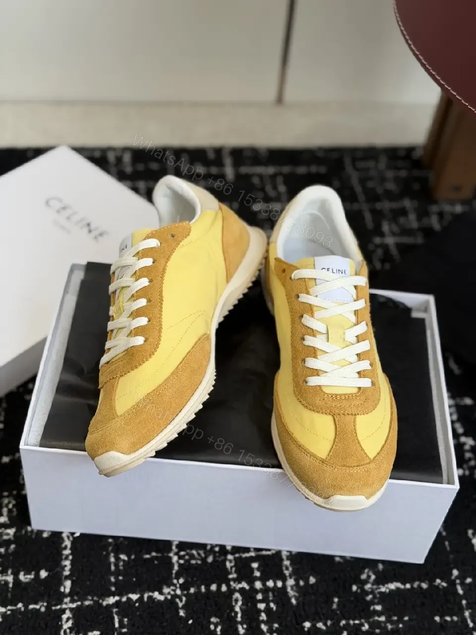 View 6 of Warm Honey-Tone Suede Leather Sneakers with Lightweight Cushioned Sole