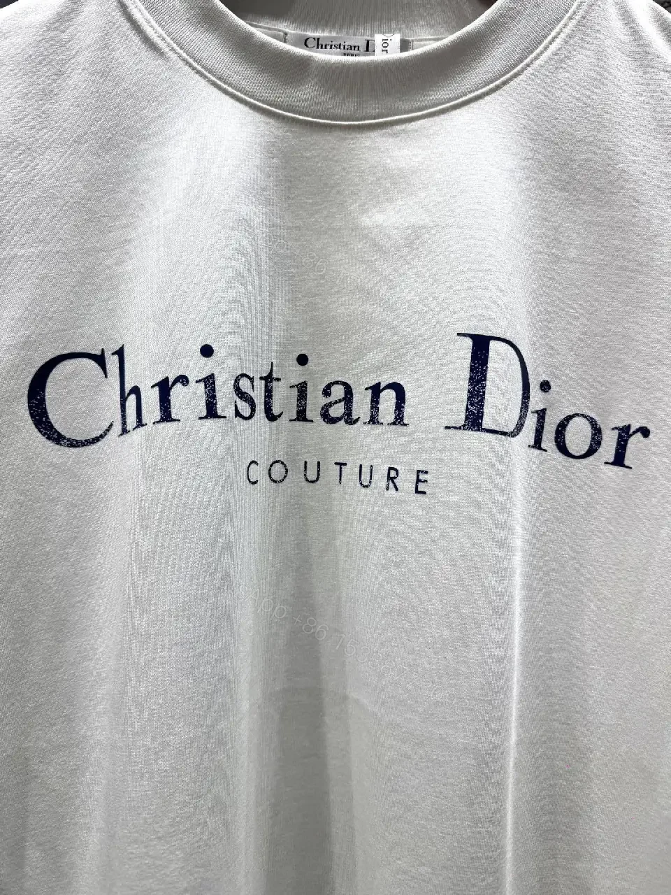 View 10 of White Cotton Crewneck Tee - Subtle Designer Crest, Everyday Luxury
