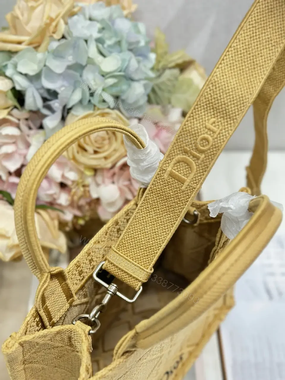 View 9 of Gold Quilted Mini Bag: Structured Luxury Carryall