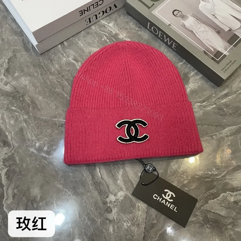 View 3 of Colorful Knit Beanie with Luxe Logo Emblem