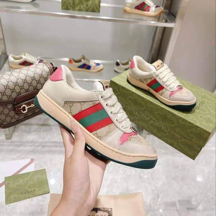 View 6 of Gucci GG Screener Distressed GG Canvas Pink