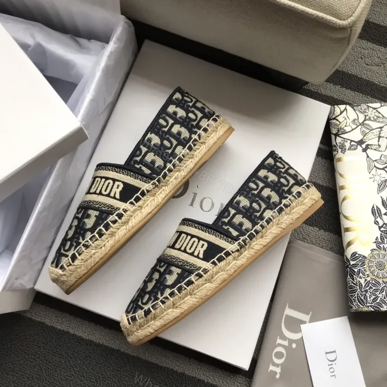 View 5 of Chic Monogram Dior Espadrille Slip-Ons: Everyday Luxury