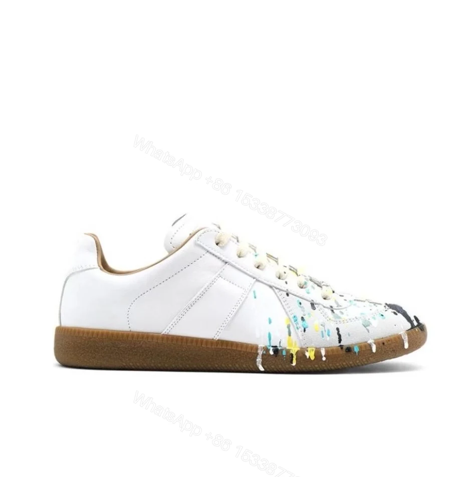View 4 of Maison Margiela White Paint Replica Sneakers POIZON240805818