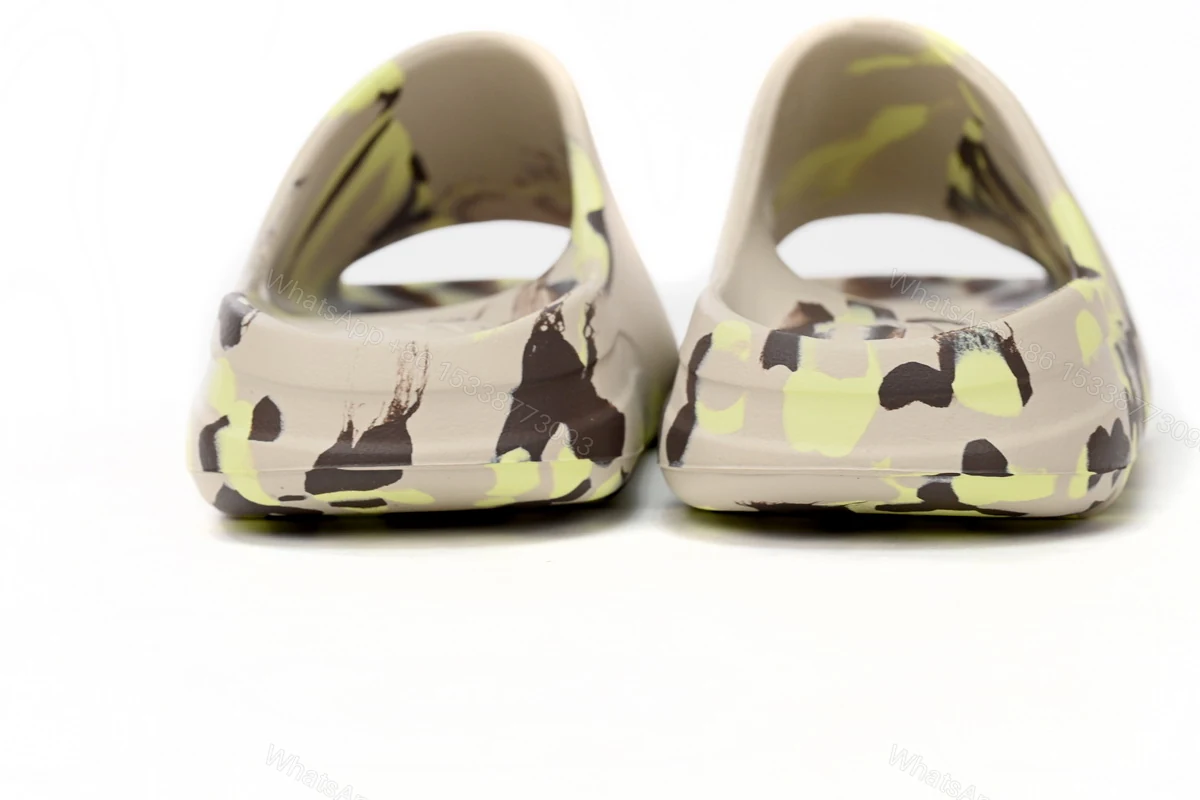 View 4 of adidas Yeezy Slide Enflame Oil Painting Ink Yellow FZ5899