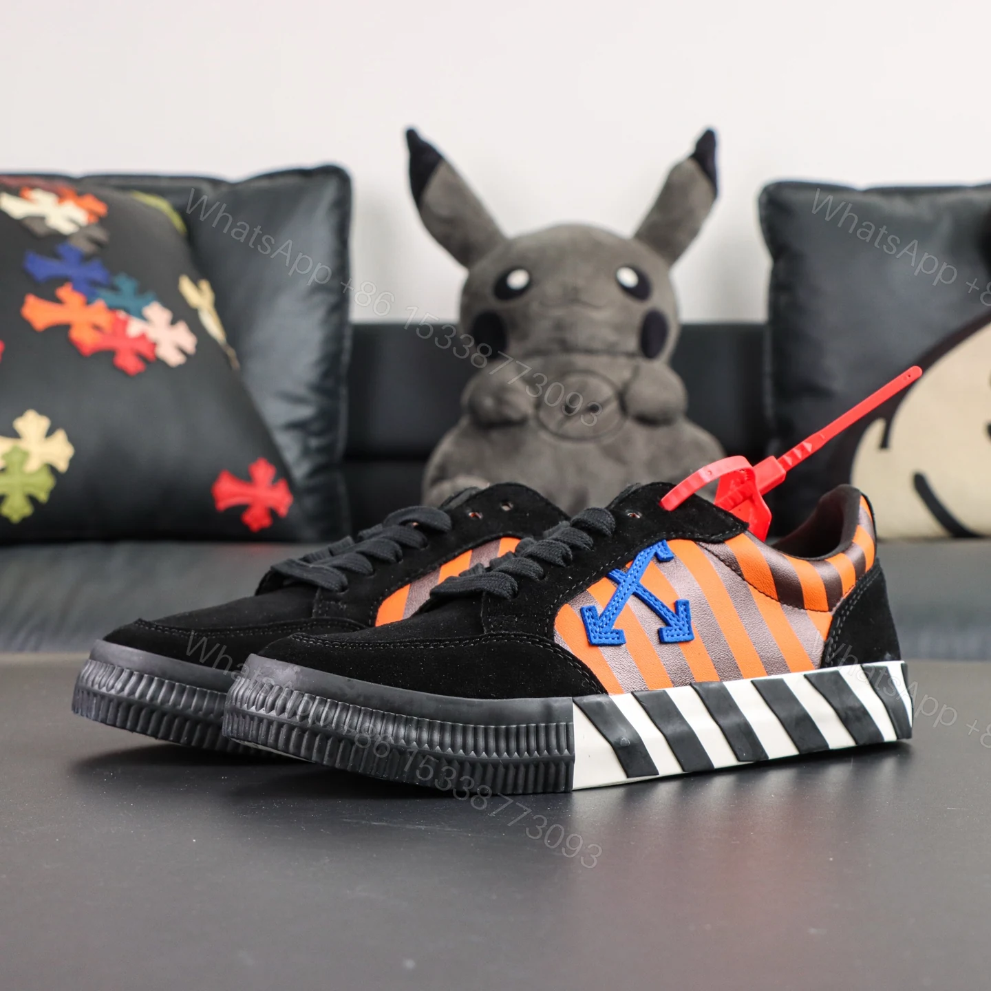 View 9 of Off White Low Vulcanised Black Blue