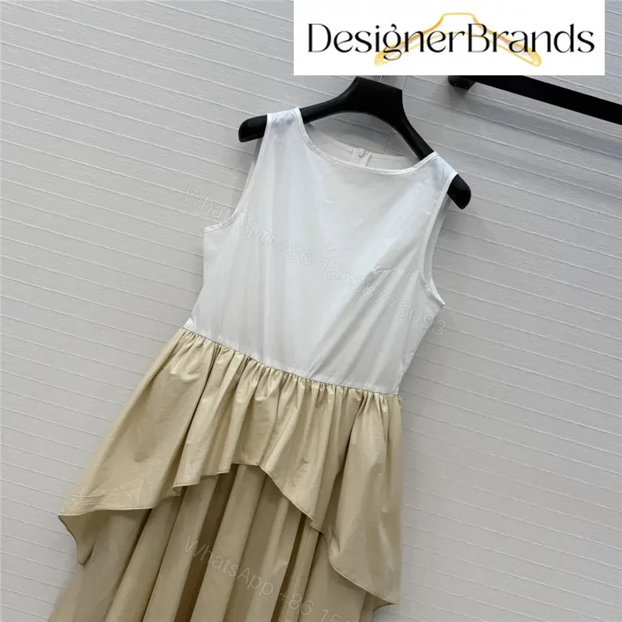 View 2 of LOEWE Paulas Ibiza Asymmetric Ruffled Cotton Dress