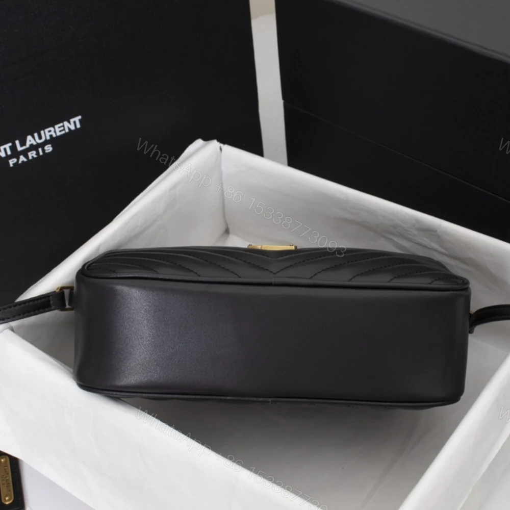 View 5 of Saint Laurent Lou Camera Bag In Quilted Black Gold 23Cm 612544DV7071000