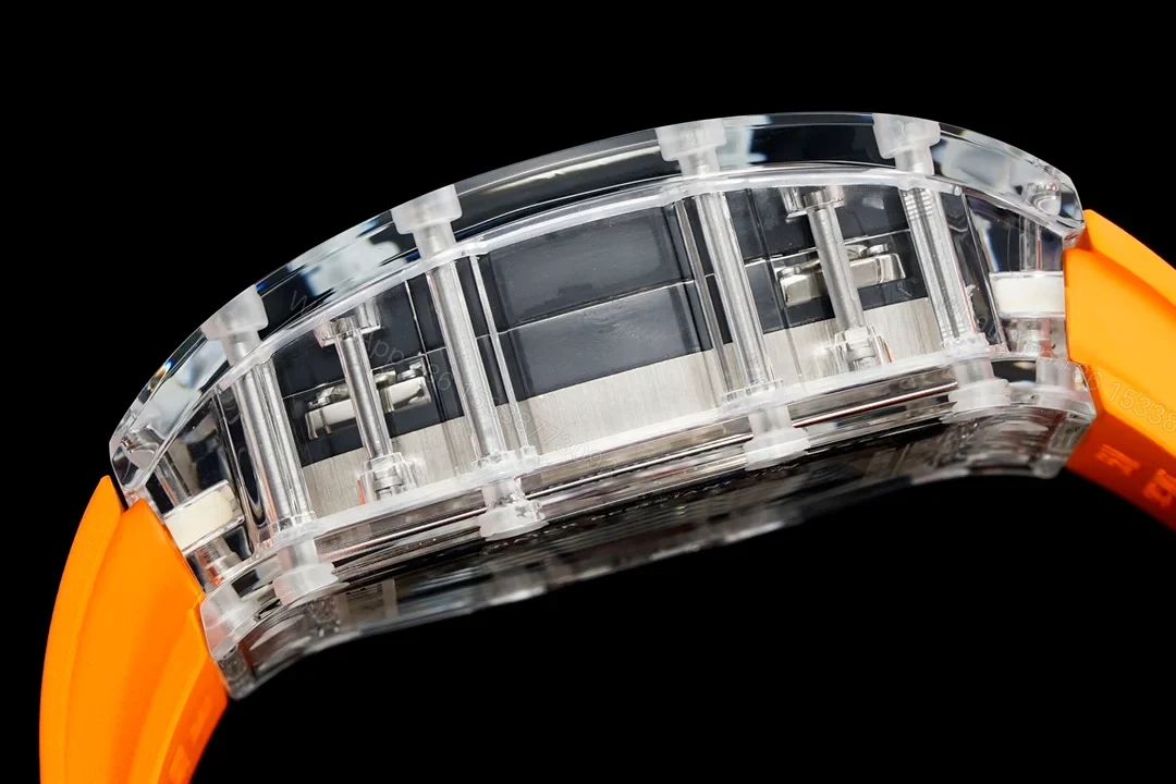 View 8 of Richard Mille RM56-02 Sapphire Crystal Tourbillon Watch Transparent Skeleton Steel Cable Suspension Ultra Light Premium Edition RM56-02-SAP-CBL-TB