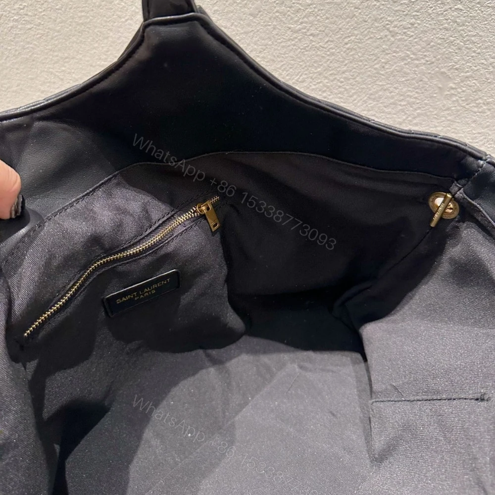 View 5 of Saint Laurent Icare Shopping Bag In Quilted Black Gold 50Cm