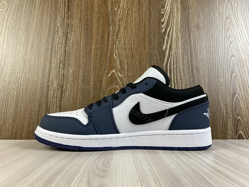 View 6 of Premium Blue-White Leather Sneakers: Designer-Style Comfort