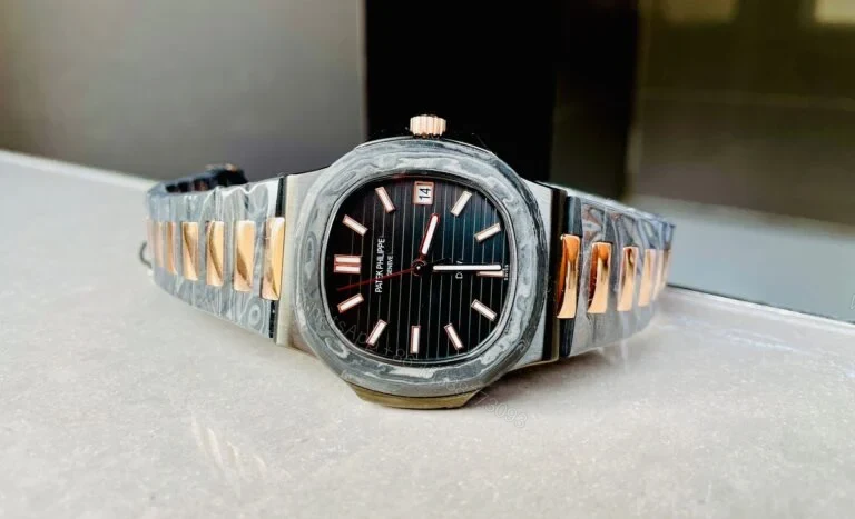 View 3 of Replica Patek Philippe Nautilus DiW Carbon Black Dial