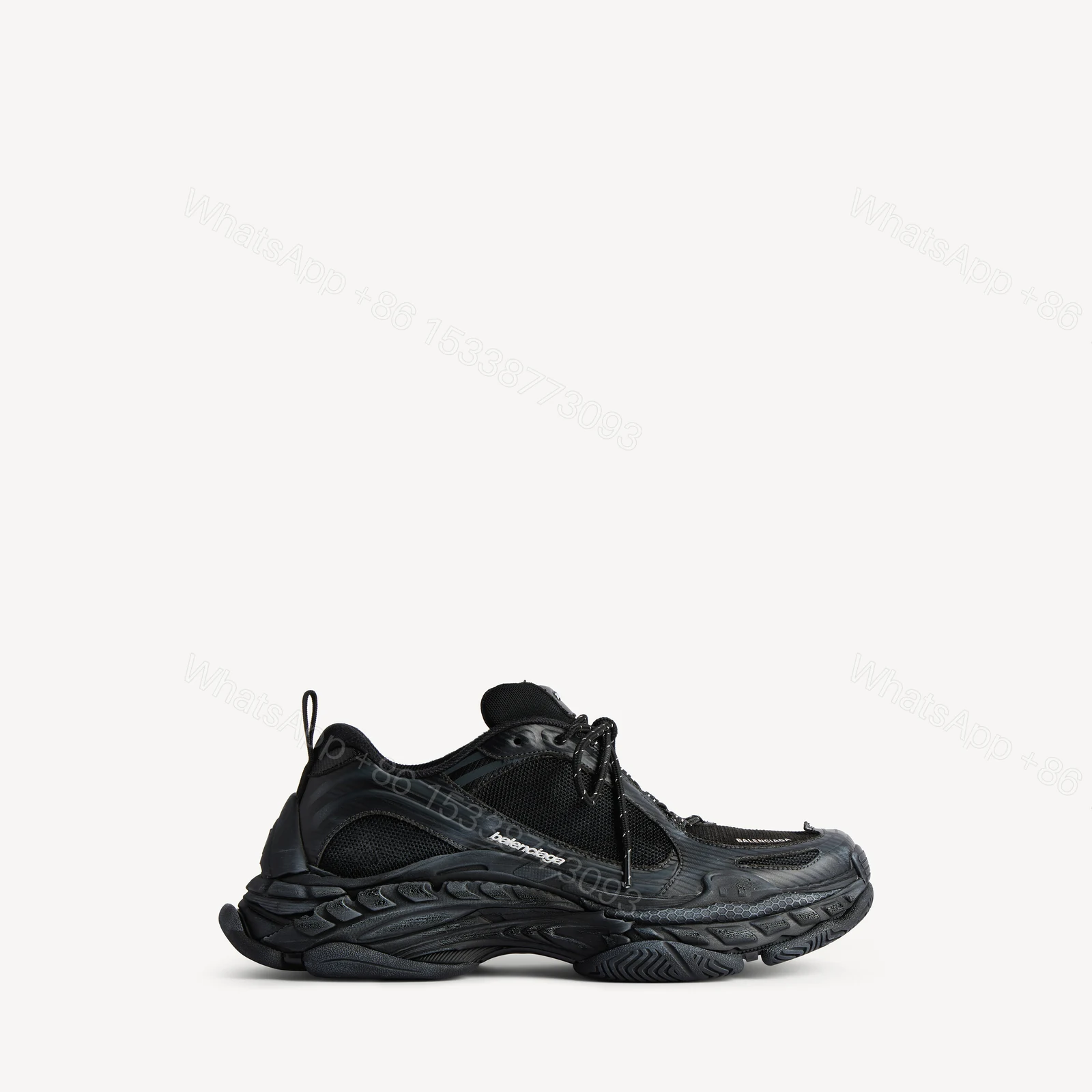 Balenciaga RUNNER Triple S.2 Sneaker in Black 865849WTRS21011 — view 2