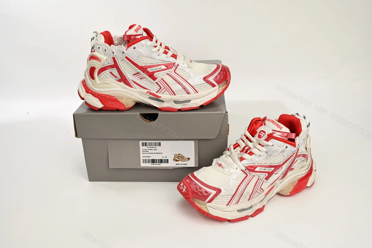 Balenciaga Runner Blue White Red 677402 W3RB2 9060 — view 2