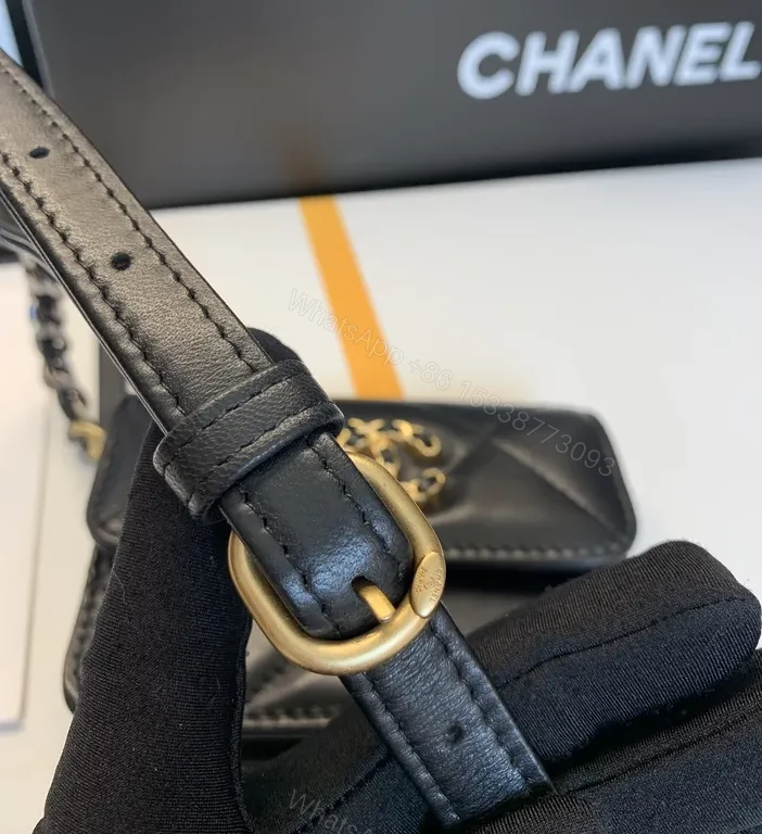 View 2 of Chic Quilted Leather Crossbody Bag with Gold Hardware