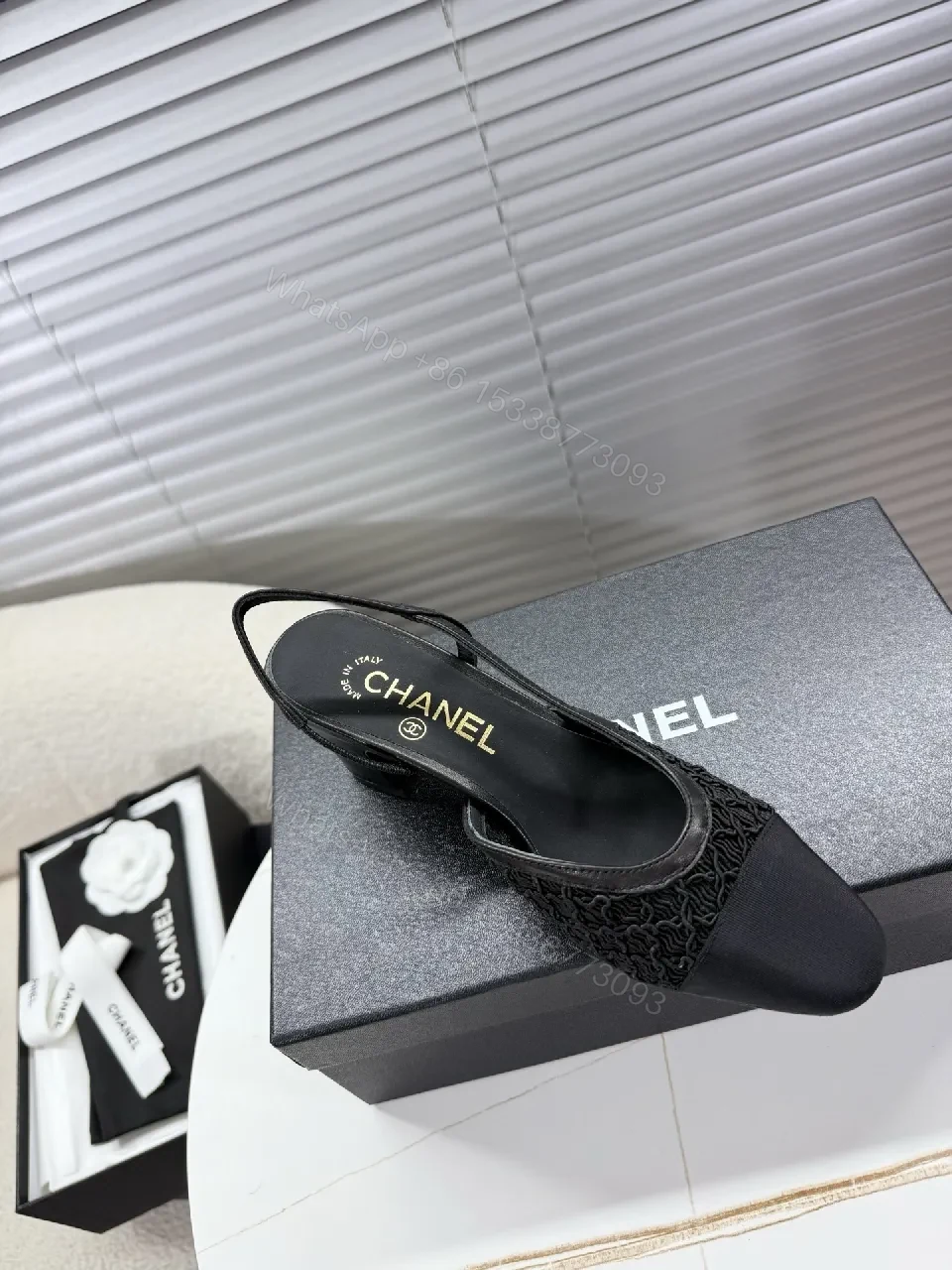 View 3 of Sleek Knit Slip-On Heels: Textured Comfort, Black Dress Heel