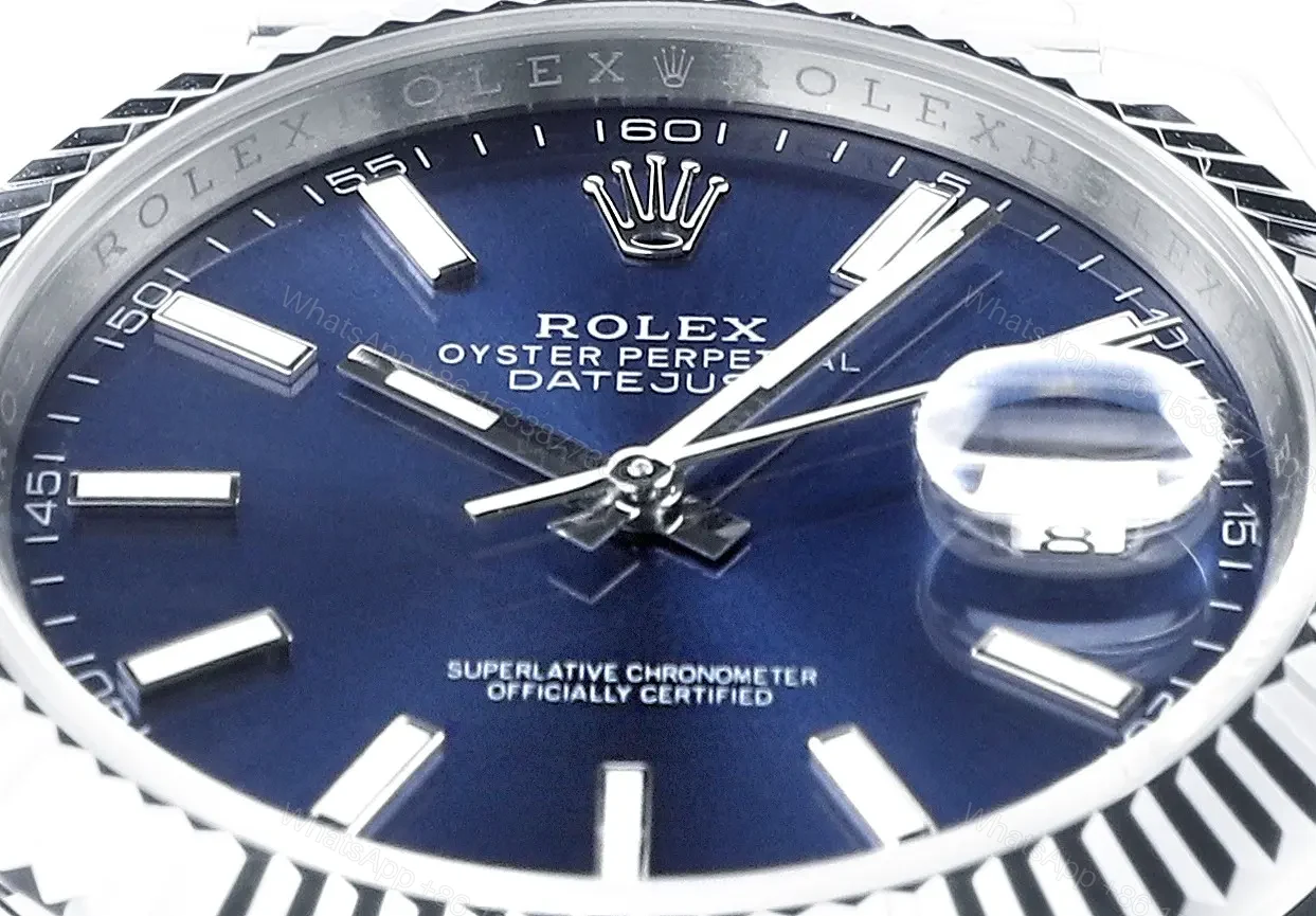View 6 of 3A Factory Clean Factory DDF Silver Blue Datejust Classic Watch