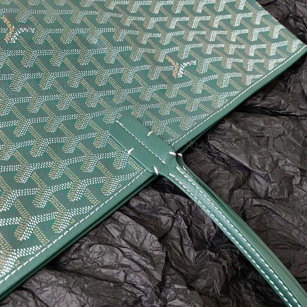 View 4 of 高仿Goyard*STLOUI1滿印Tote媽咪袋綠色大號免檢版