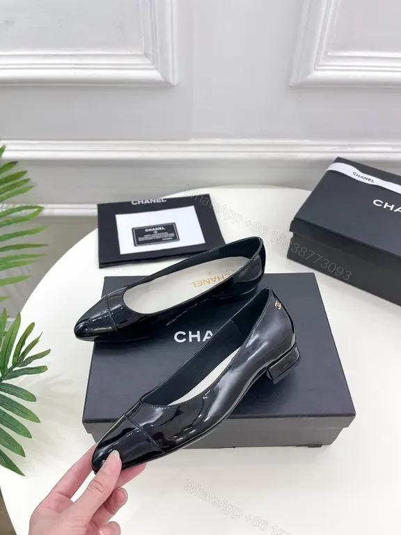 View 4 of Chanel-Style Patent Pointed-Toe Flats â€“ All-Day Comfort