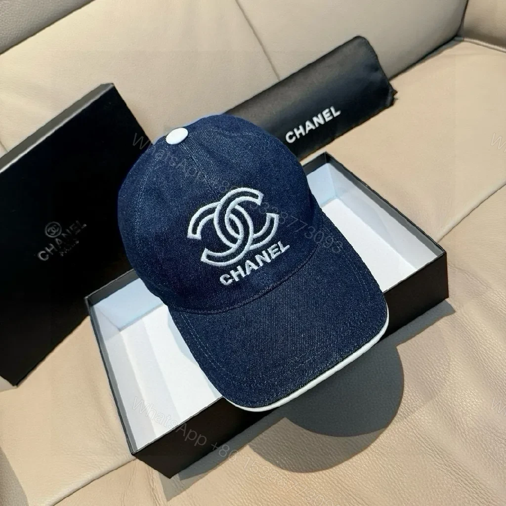 View 2 of Denim Logo Cap: Bold Couture, Everyday Comfort