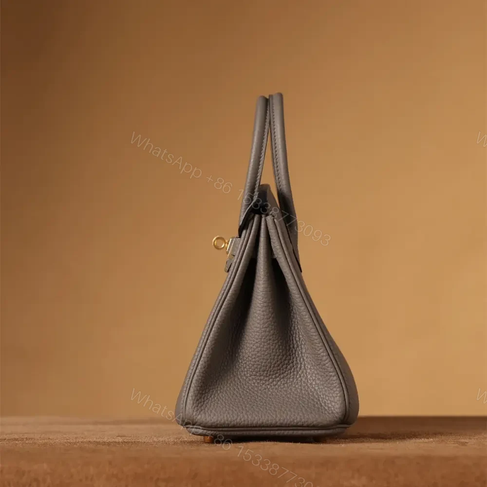 View 4 of 高仿Hermes*Birkin25積雨云灰金扣免檢版