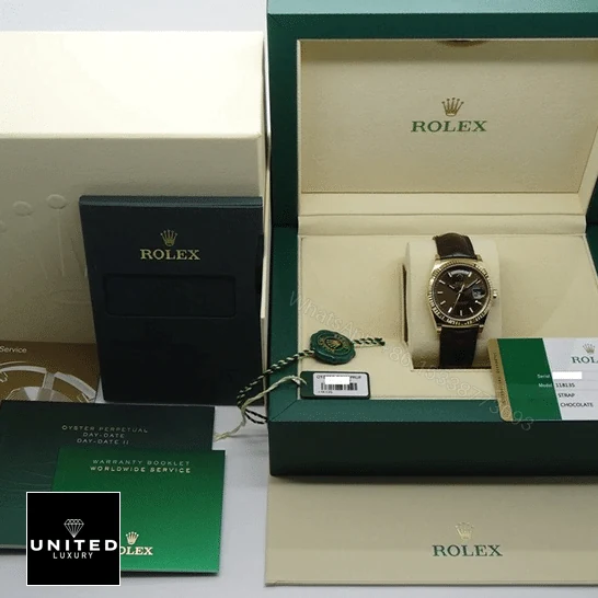 View 11 of Rolex Day-Date 118135 V5 Brown Dial Replica
