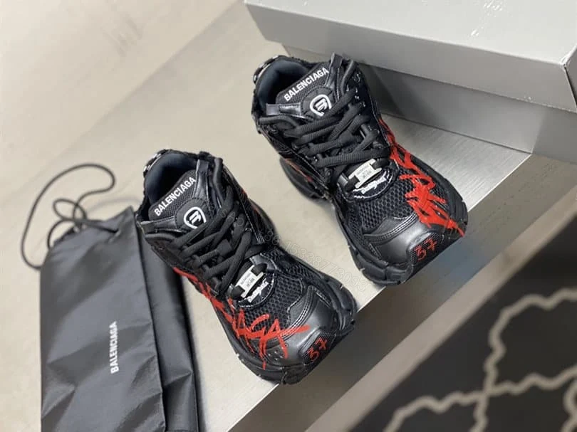 View 6 of BALENCIAGA MEN’S RUNNER GRAFFITI TRAINERS – BB219