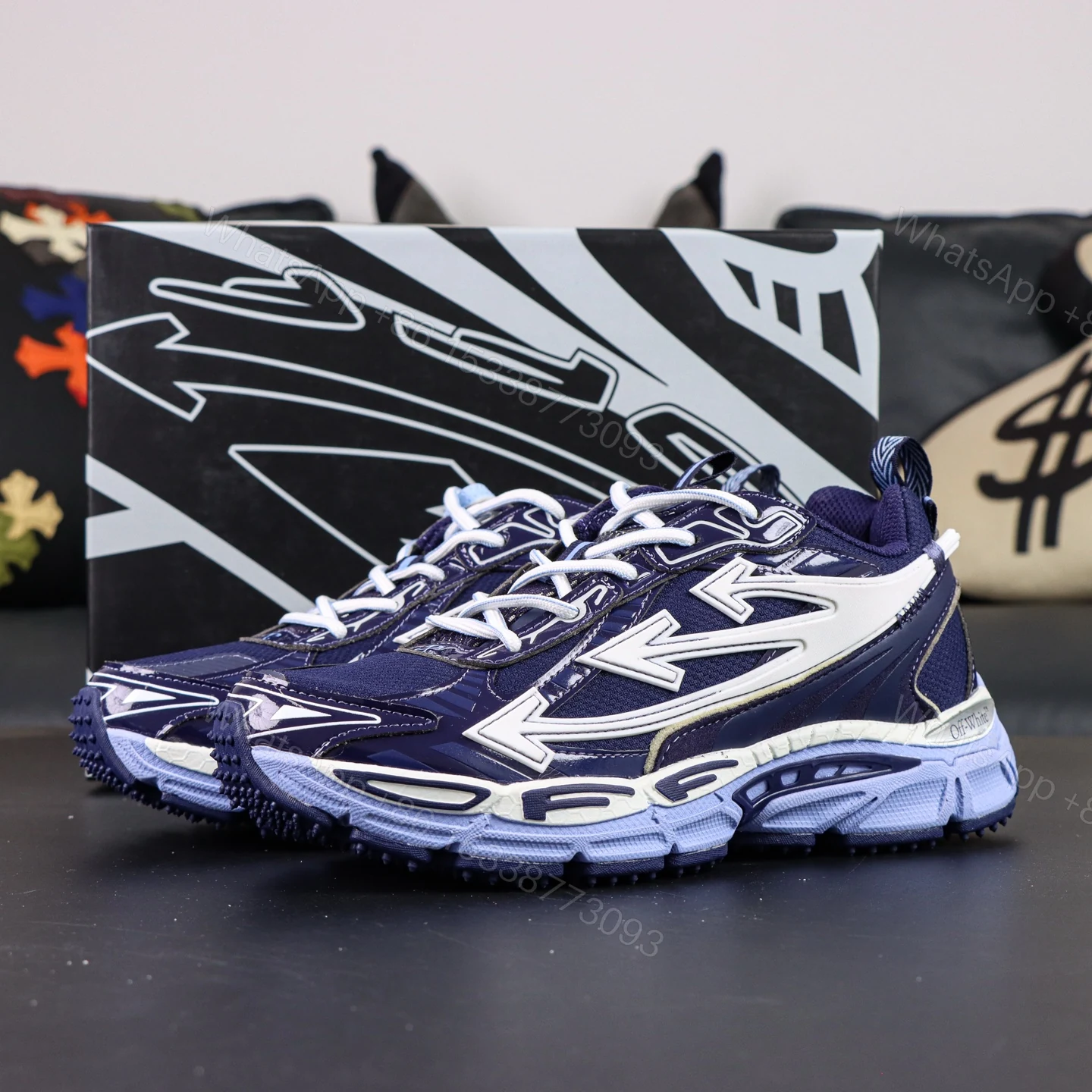 Off White Be Right Back Navy Blue — view 1